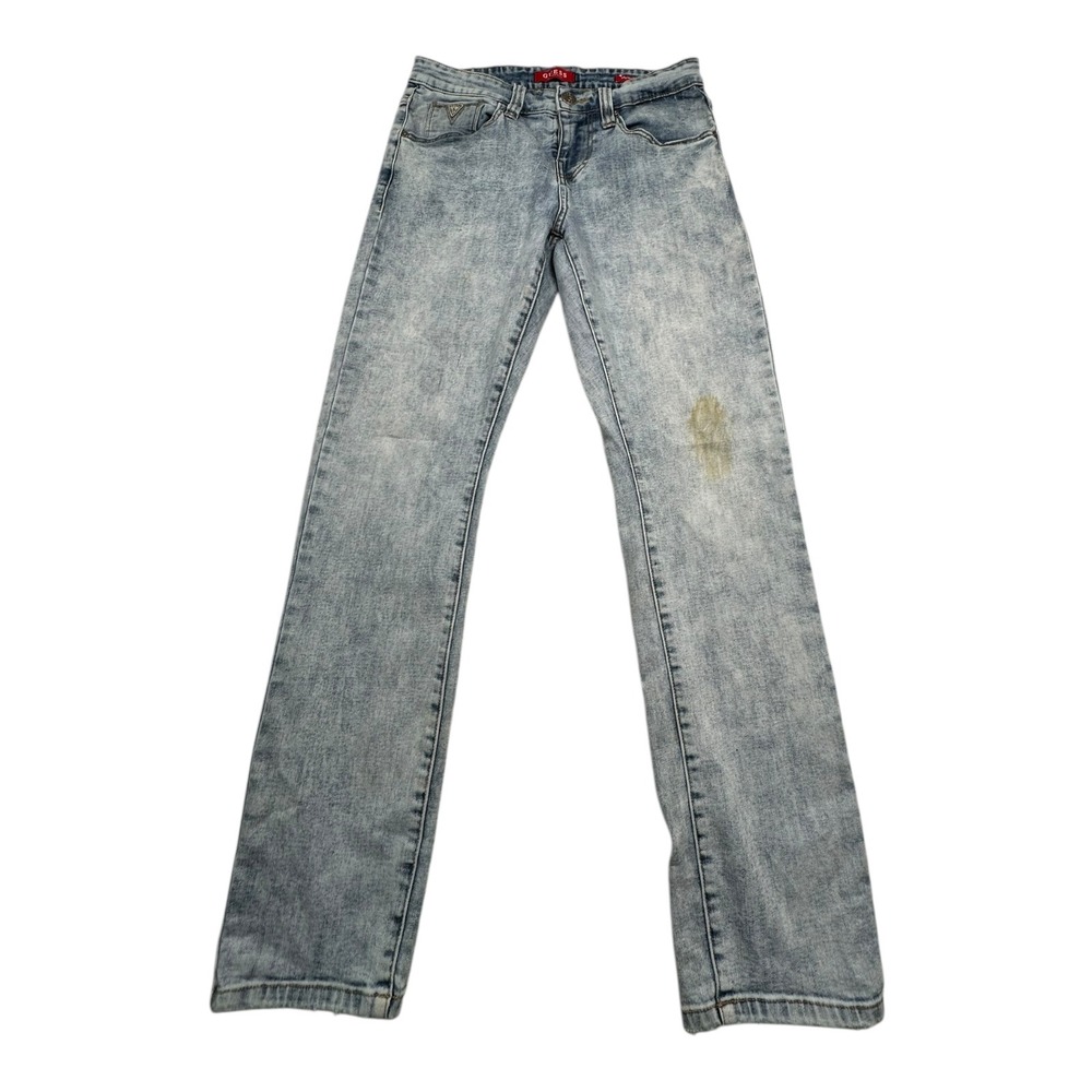 GUESS Jeans‎ Mens 29x30 Medium Rise Tapered Slim Fit Light Wash Denim